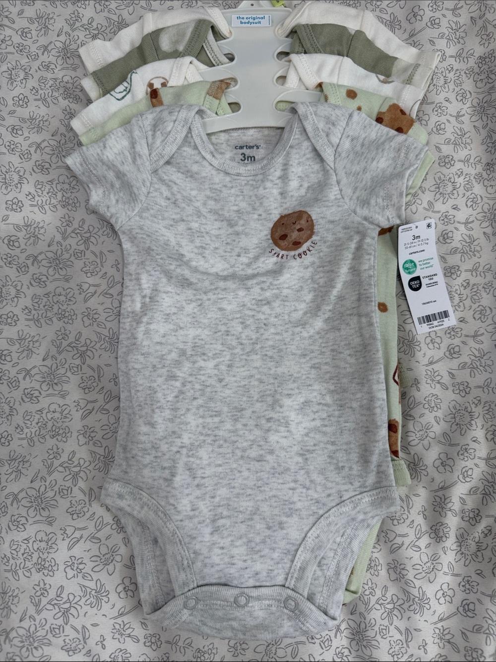 Carter's Short-Sleeve Baby Onesie with Cookie Graphic
